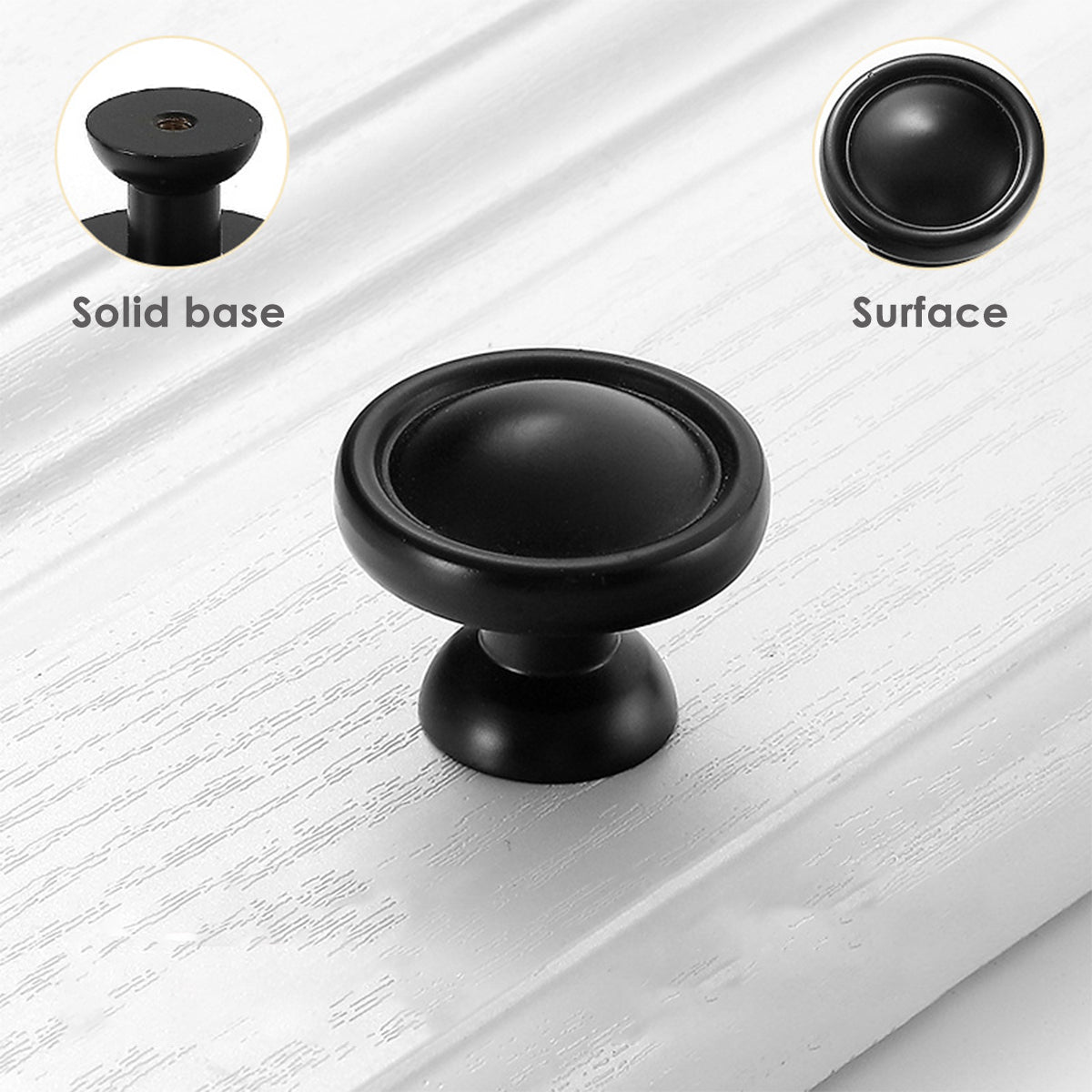 Matte Black Copper Cabinet Knobs for Drawers and Cabinets