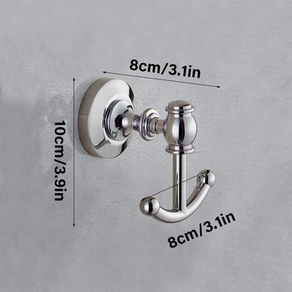 Solid Brass Bathroom Wall Hook – Chrome Finish Robe & Towel Hanger