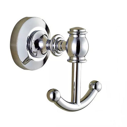 Solid Brass Bathroom Wall Hook – Chrome Finish Robe & Towel Hanger
