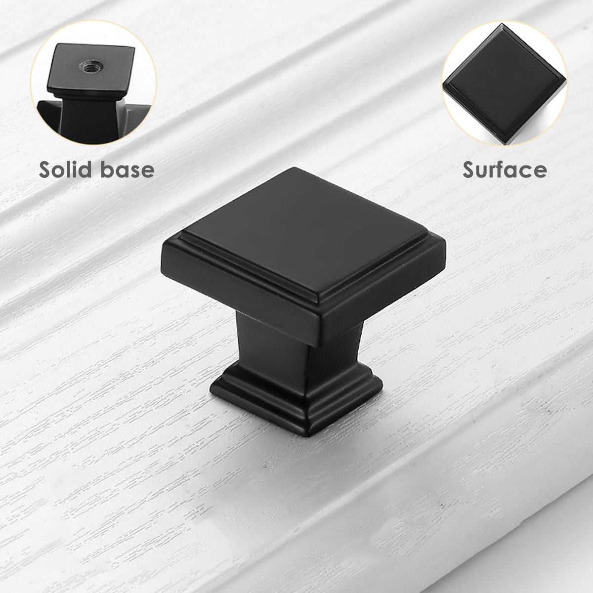 Matte Black Copper Cabinet Knobs for Drawers and Cabinets
