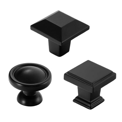 Matte Black Copper Cabinet Knobs for Drawers and Cabinets