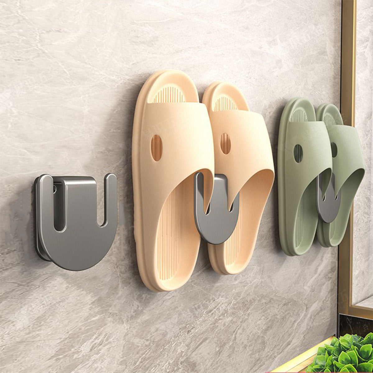 Stainless Steel Slipper Hook - Self Adhesive Wall Mount