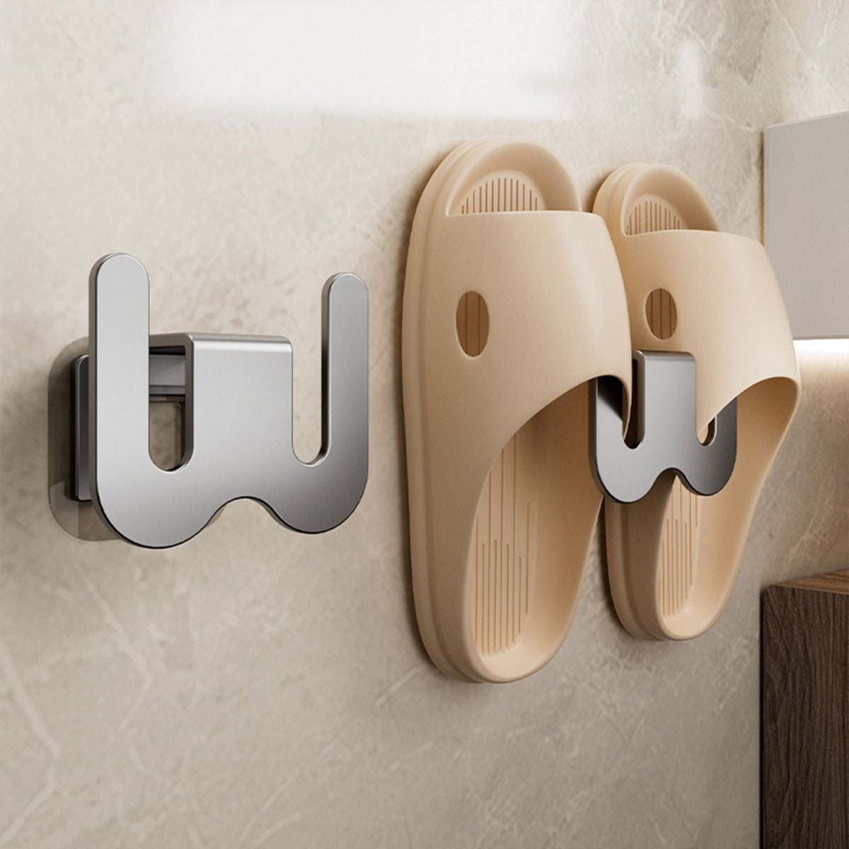 Stainless Steel Slipper Hook - Self Adhesive Wall Mount