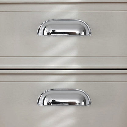 Solid Brass Cup Pull Handles – Half Round Cabinet Drawer Handles