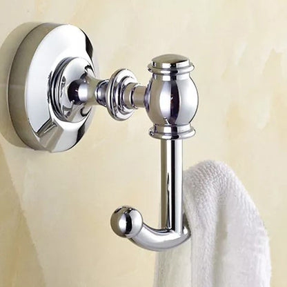 Solid Brass Bathroom Wall Hook – Chrome Finish Robe & Towel Hanger