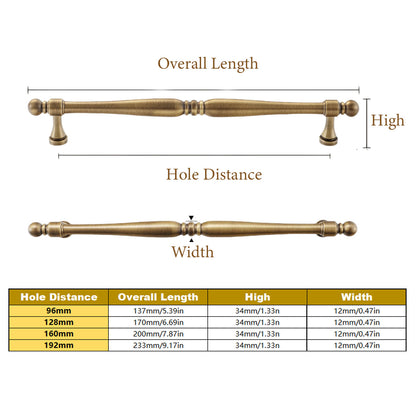 Vintage Brass Door Handles – Classic Cabinet & Drawer Pulls