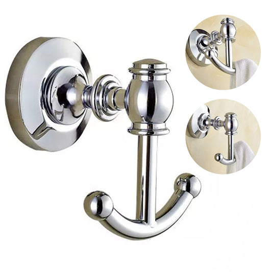 Solid Brass Bathroom Wall Hook – Chrome Finish Robe & Towel Hanger
