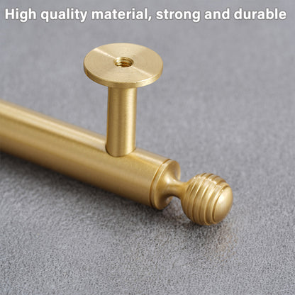 Brushed Brass Cabinet Handles – Modern Knob End Design for Drawers & Cabinets