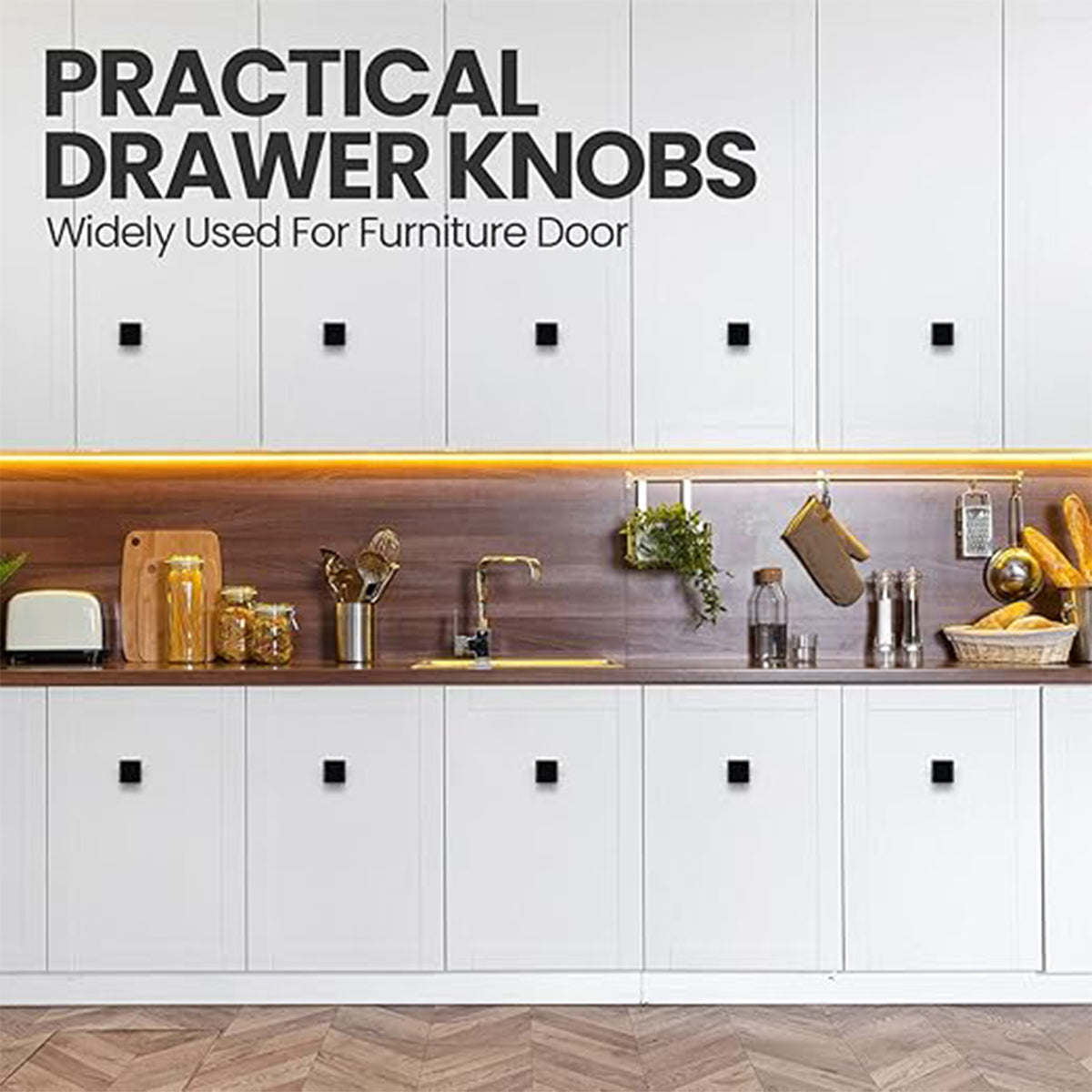 Matte Black Copper Cabinet Knobs for Drawers and Cabinets