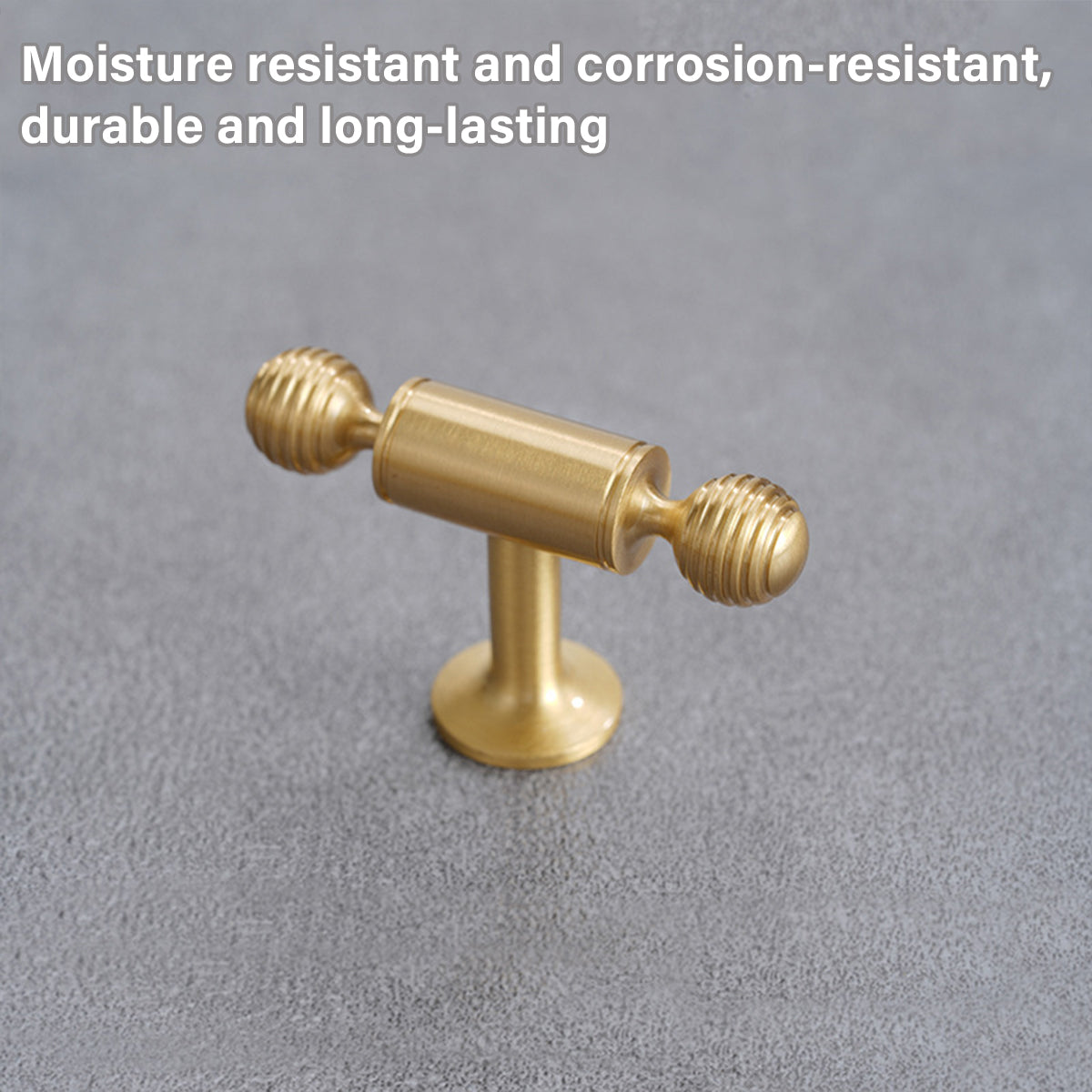 Brushed Brass Cabinet Handles – Modern Knob End Design for Drawers & Cabinets