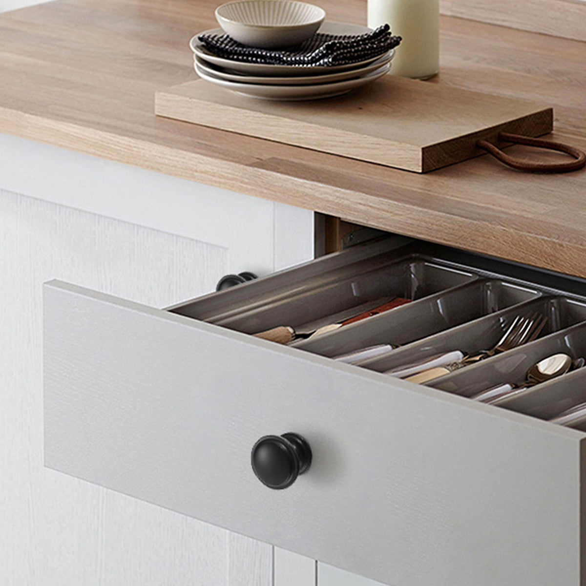 Matte Black Copper Cabinet Knobs for Drawers and Cabinets