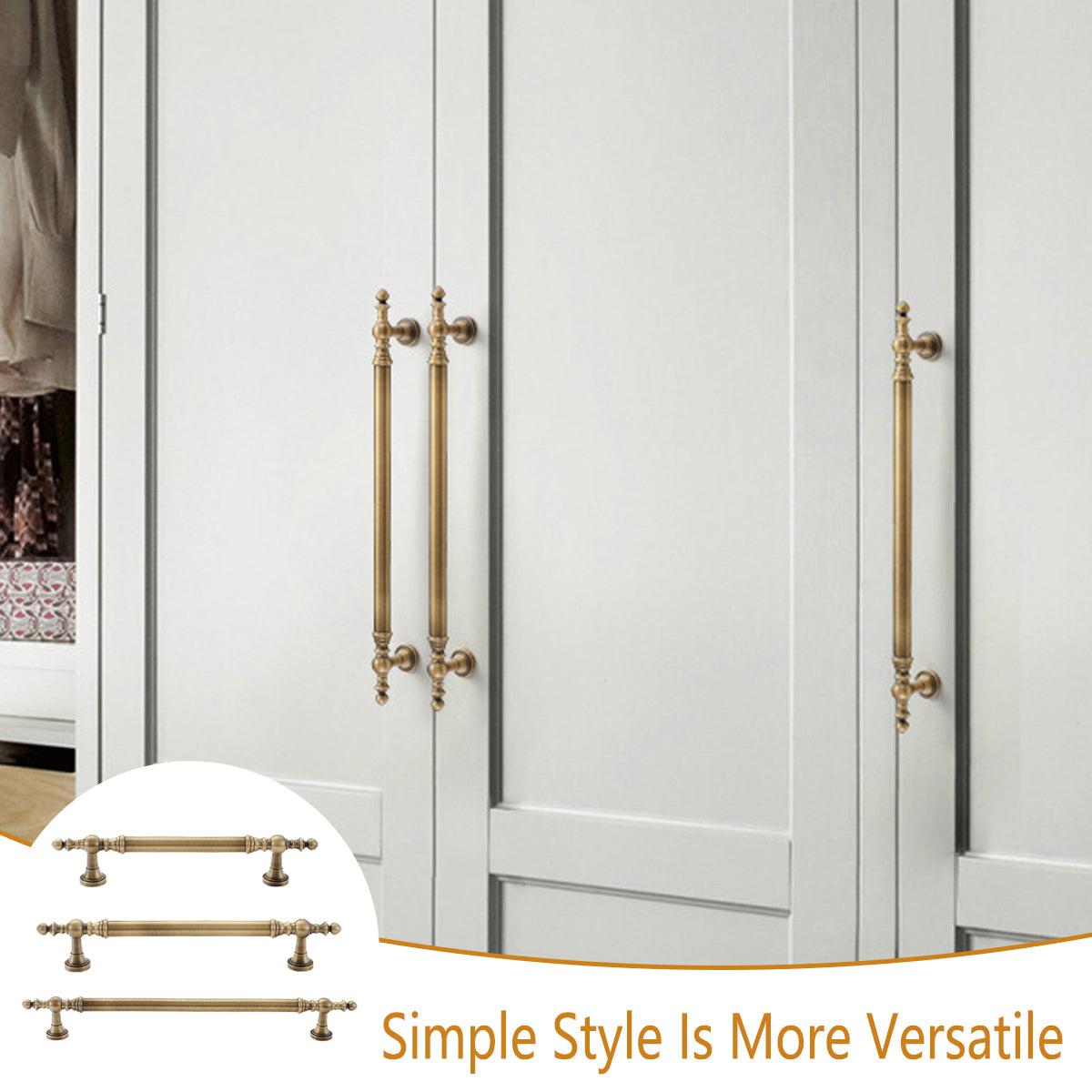 Vintage Brass Cabinet Handles – Classic Drawer Pulls for Timeless Elegance