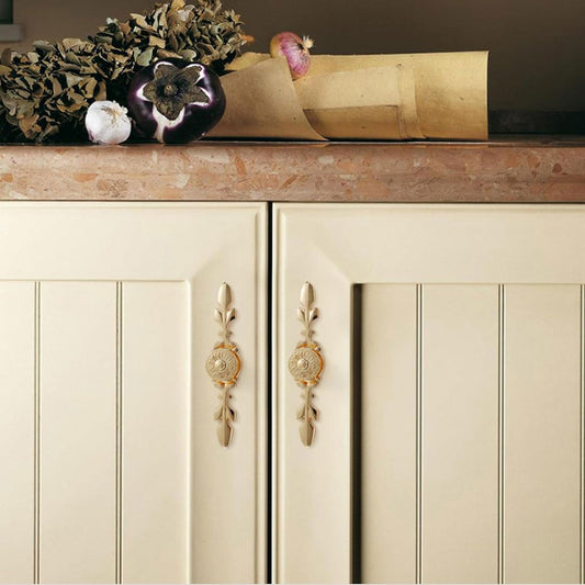 Decorative Copper Door Handles | Ornate Brass Pull Handles for Cabinets