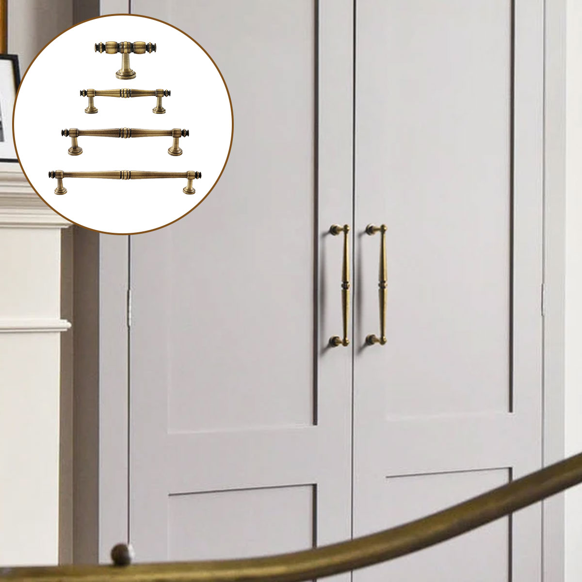 Vintage Brass Door Handles – Elegant Cabinet & Drawer Pulls