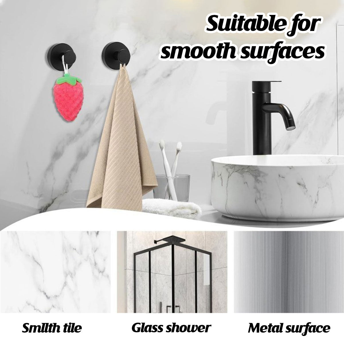 Stainless Steel Bathroom Towel Hooks – Wall Mounted Hooks
