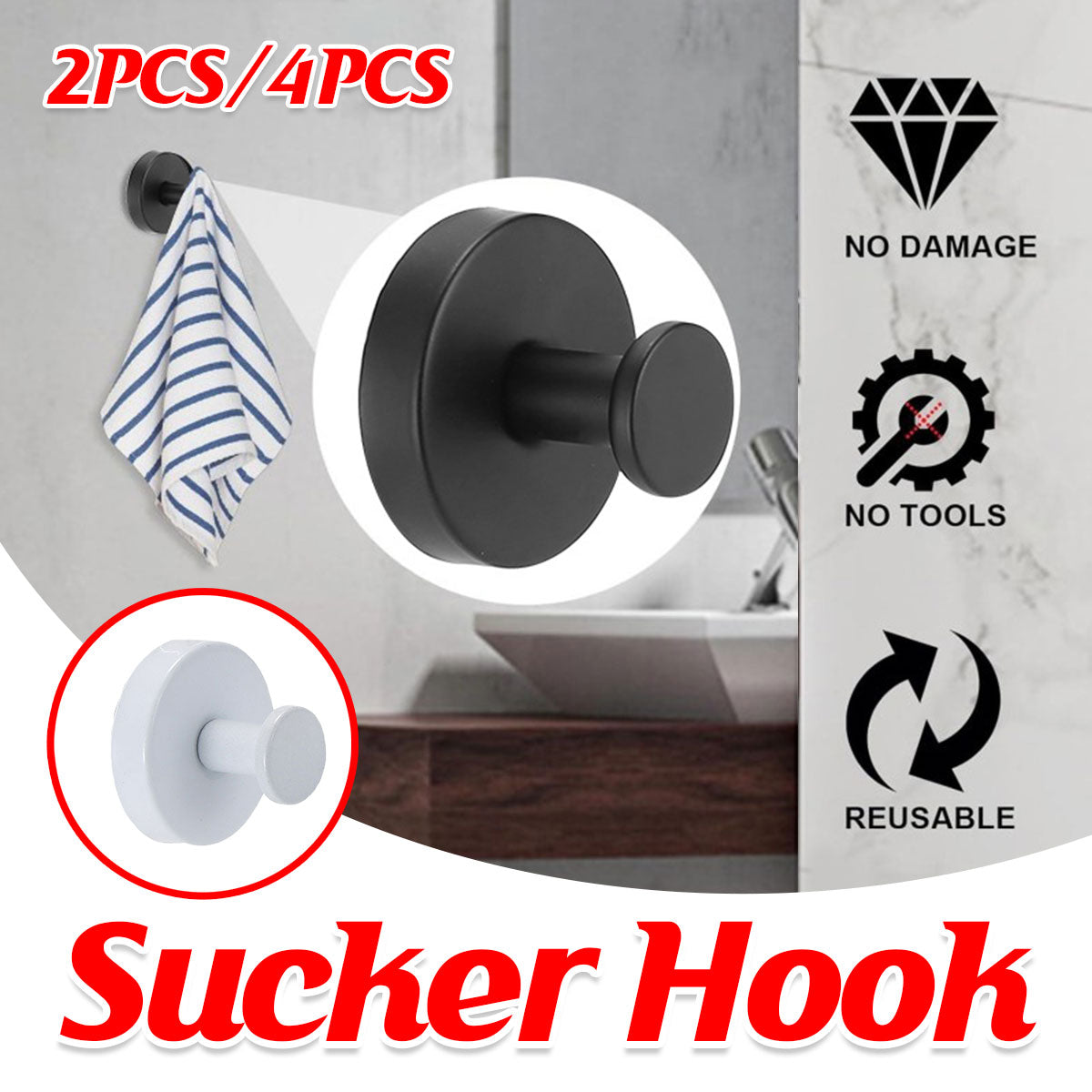 Stainless Steel Bathroom Towel Hooks – Wall Mounted Hooks