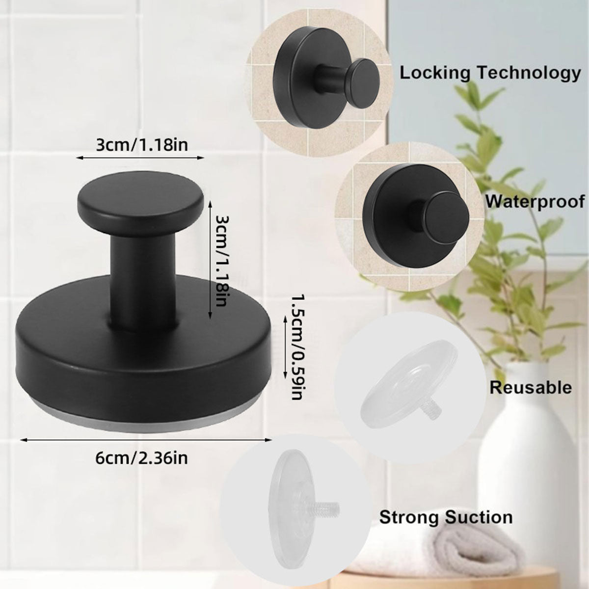 Stainless Steel Bathroom Towel Hooks – Wall Mounted Hooks