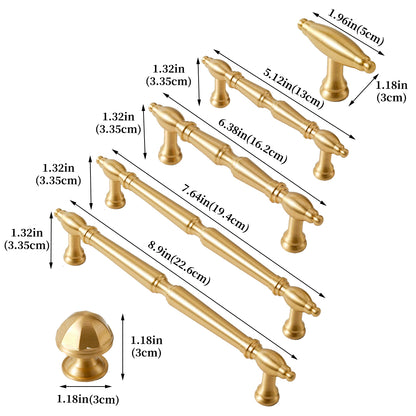 Brushed Brass Cabinet Handles – Premium Brass Drawer Pull Handles & Cabinet Knobs
