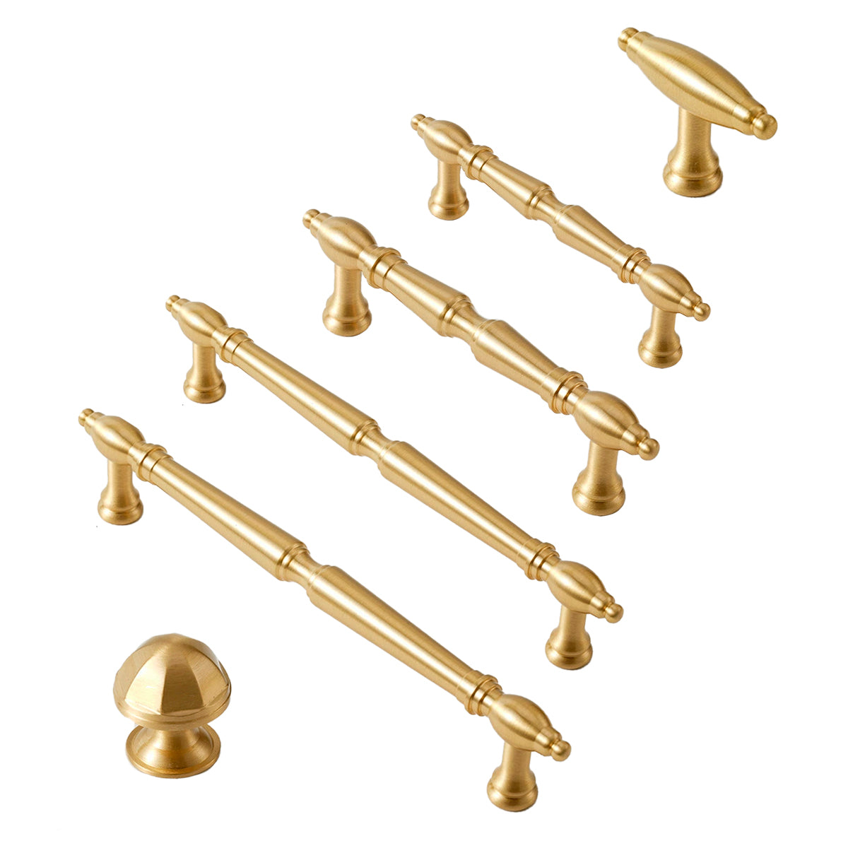 Brushed Brass Cabinet Handles – Premium Brass Drawer Pull Handles & Cabinet Knobs
