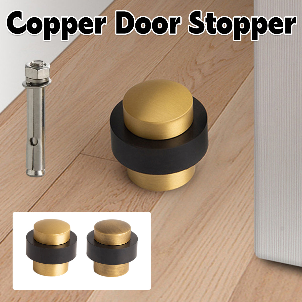 Antique Brass Floor Mounted Door Stop – Stylish and Durable Door Stops