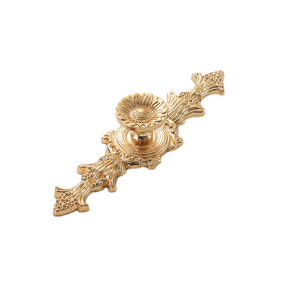 Vintage Ornate Golden Door Pull Handle – Elegant Cabinet & Drawer Knobs