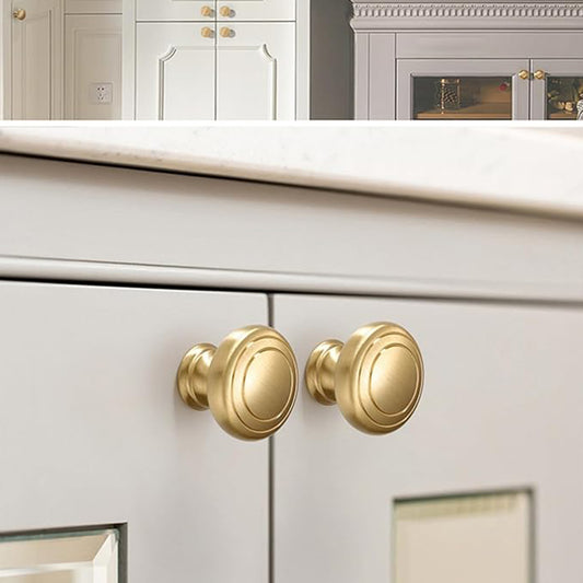 Brass Handle – Classic Round Cabinet Knob